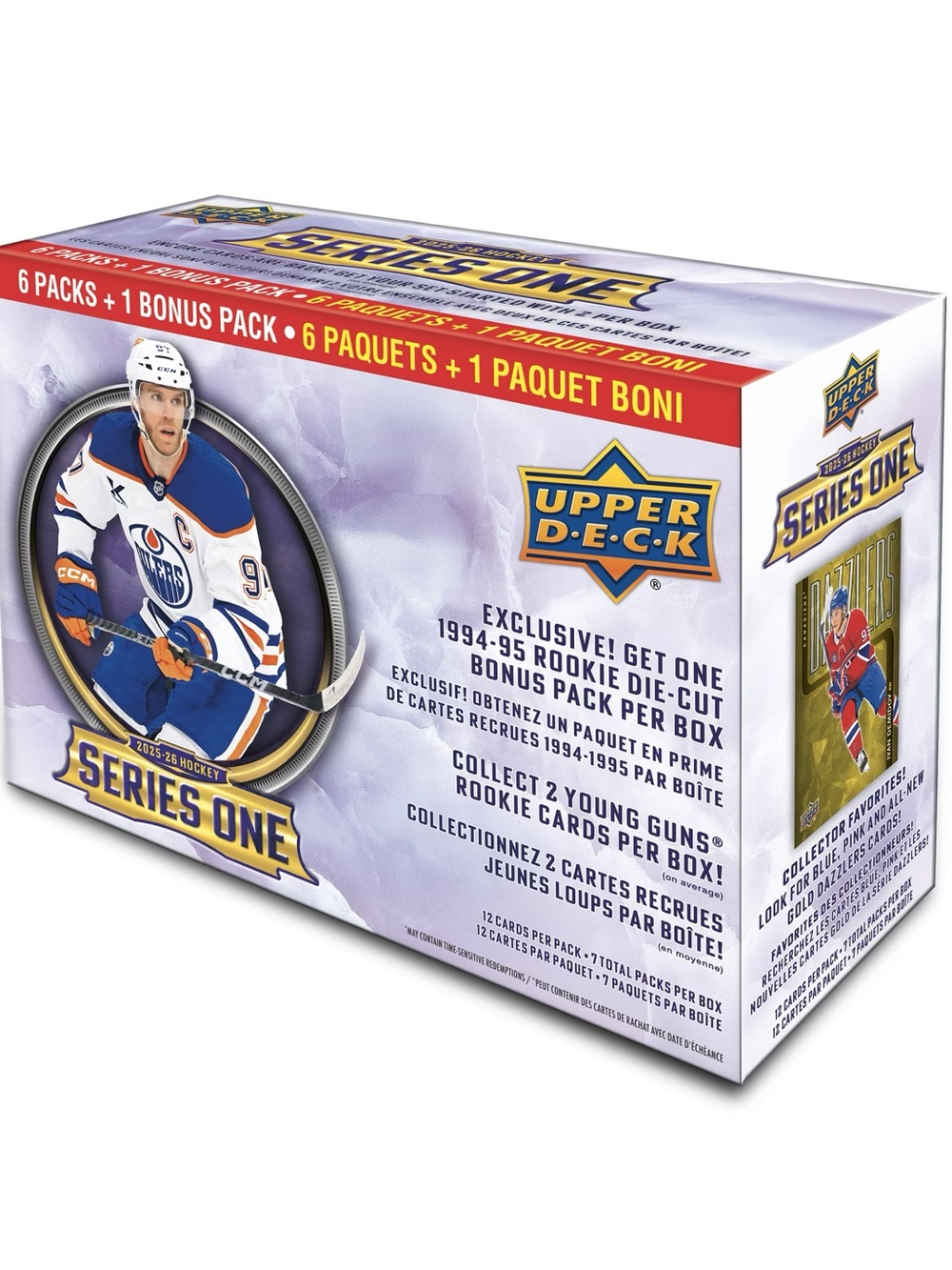 Upper Deck Series One Hockey Trading Card Box - White & Blue